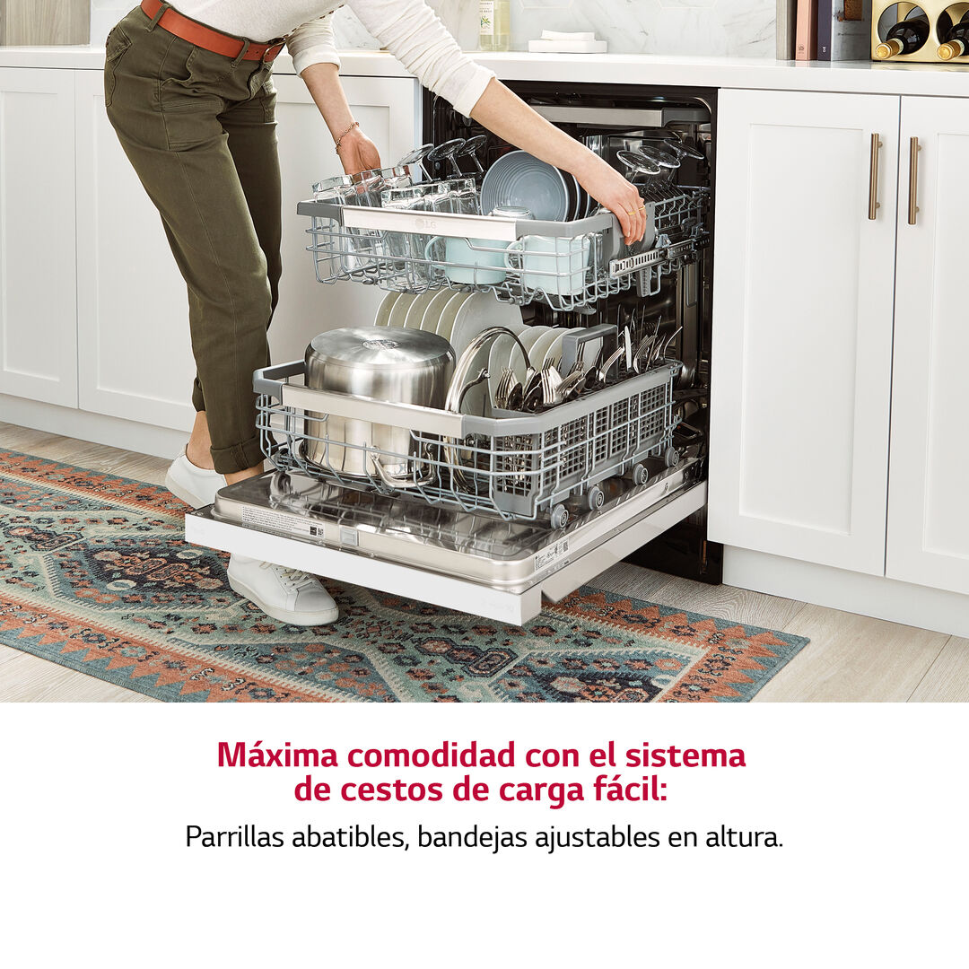 Lavavajillas integrable LG 14 cubiertos con QuadWash, EasyRack Plus, Wi-Fi ThinQ y Dual Zone
