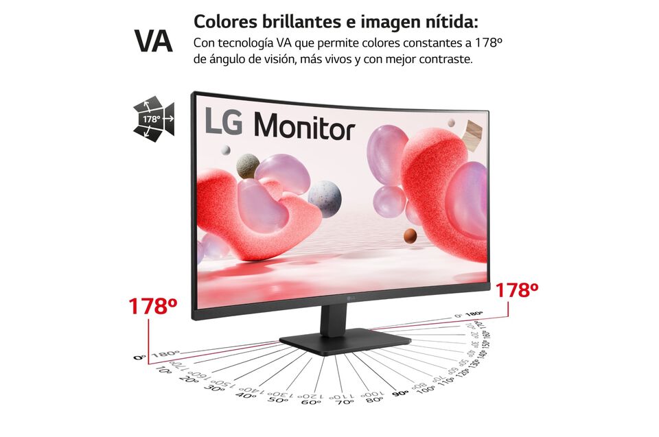 Monitor LG Panel VA: 1920 x 1080, 250 cd/m&sup2;, 3000:1, diag. FreeSync. Entrdas: 2xHDMI1.4