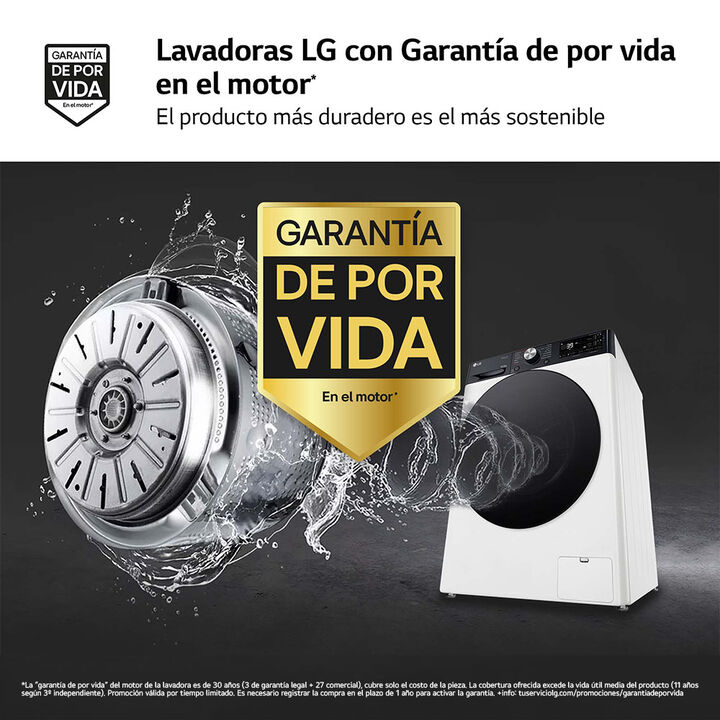 Lavadora 10kg con AI DD, TurboWash y autodosificaci&oacute;n.