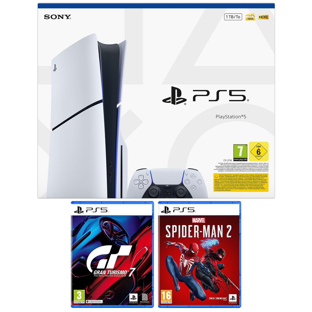 Pack Consola PS5 + GT7 + Spider-Man 2