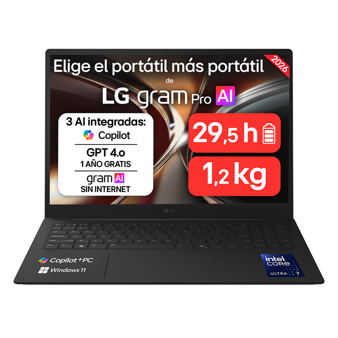 Port&aacute;til 16 pulgadas Intel Core U7 16Z90U-G.AU85BN