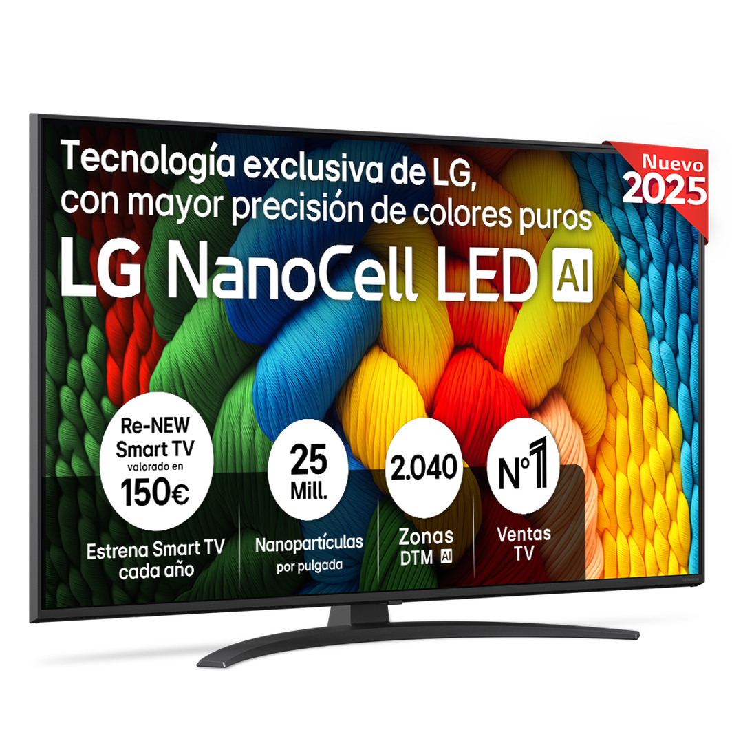Smart TV LG NanoCell AI NANO81 50 pulgadas 4K 2025 Smart TV LG NanoCell AI NANO81 50 pulgadas 4K 2025