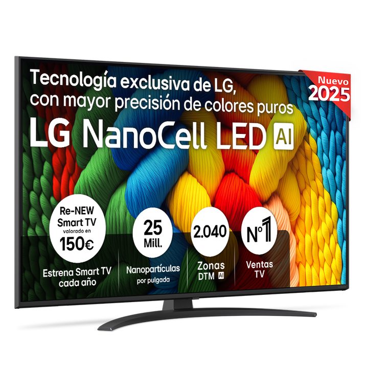 Smart TV LG NanoCell AI NANO81 50 pulgadas 4K 2025 Smart TV LG NanoCell AI NANO81 50 pulgadas 4K 2025