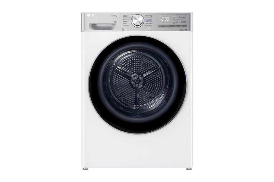 Secadora LG 10kg con bomba de calor Dual Inverter, Eco Hybrid&trade;, 14 programas, eficiencia energ&eacute;tica A+++, color blanco.