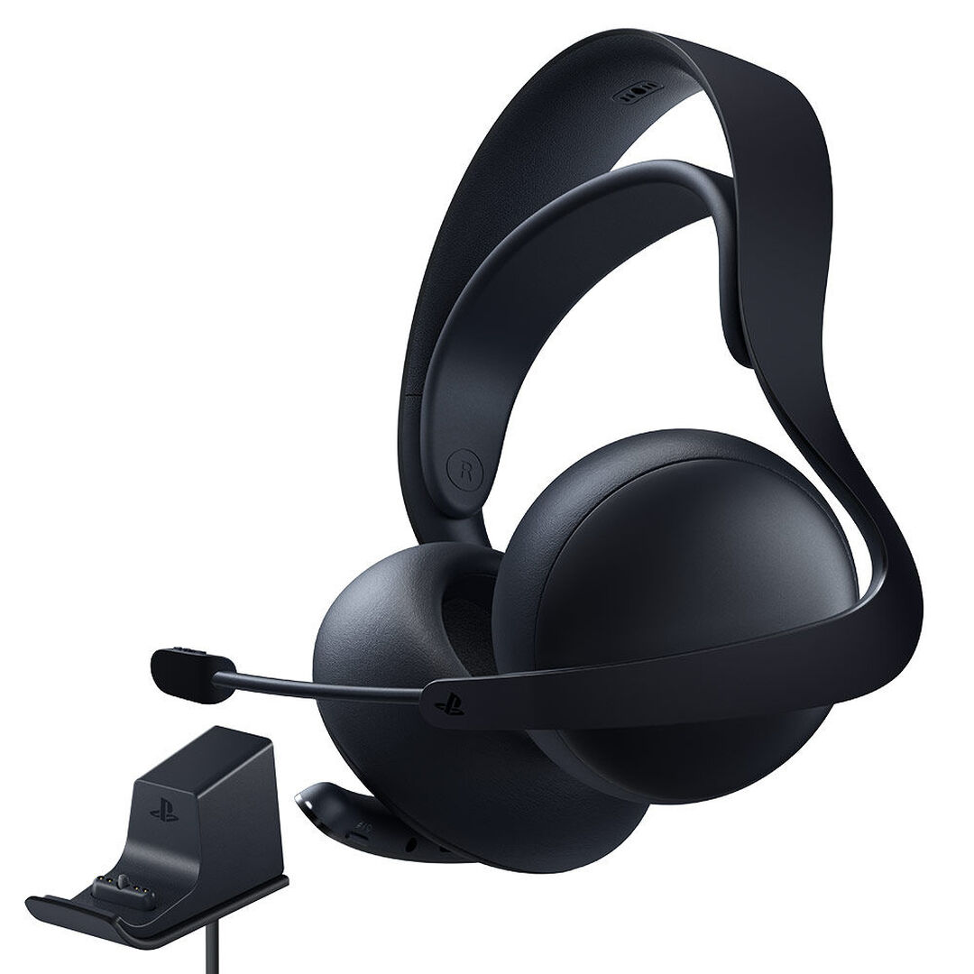 Auriculares oficiales inal&aacute;mbricos para PS5 con drivers magn&eacute;ticos planos para un sonido realista, conectividad ultrarr&aacute;pida PlayStation Link y micr&oacute;fono retr&aacute;ctil con cancelaci&oacute;n de ruido por IA.