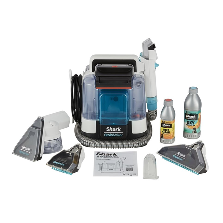 Presentamos Shark StainStriker Pet, el mejor quitamanchas rebelde*. Perfecto para hogares con mascotas.
Dise&ntilde;ado para proporcionar una potente eliminaci&oacute;n de manchas y olores de mascotas en cualquier lugar de su hogar, aborde f&aacute;cilmente salpicaduras y manchas en alfombras y alfombras, escaleras, sof&aacute;s y tapicer&iacute;a, interiores de autom&oacute;viles, camas para mascotas y m&aacute;s con este quitamanchas compacto y potente.
20 veces m&aacute;s resistencia a las manchas**