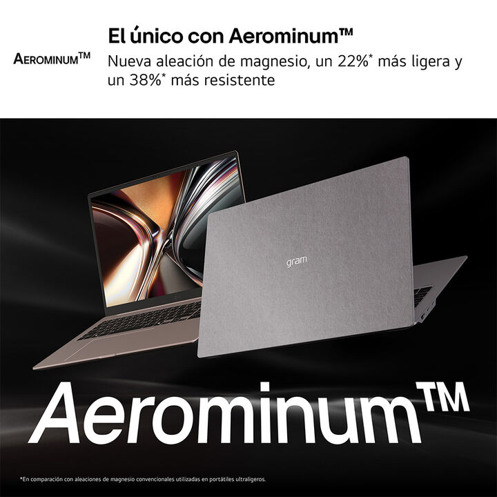 <p>Port&aacute;til ultraligero LG gram pro de 16", procesador Intel&reg; Core&trade; Ultra X7 358H, 32 GB RAM, 512 GB SSD, hasta 27 horas de autonom&iacute;a, 1.199 g de peso, color Negro carb&oacute;n, Windows 11 Home. Modelo 16Z90U-K.AUB5BN.</p>