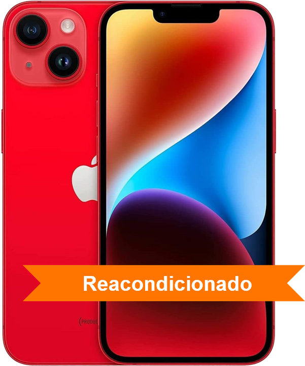 iPhone 14 reacondicionado Premium A+ de 256 GB, acabado rojo.