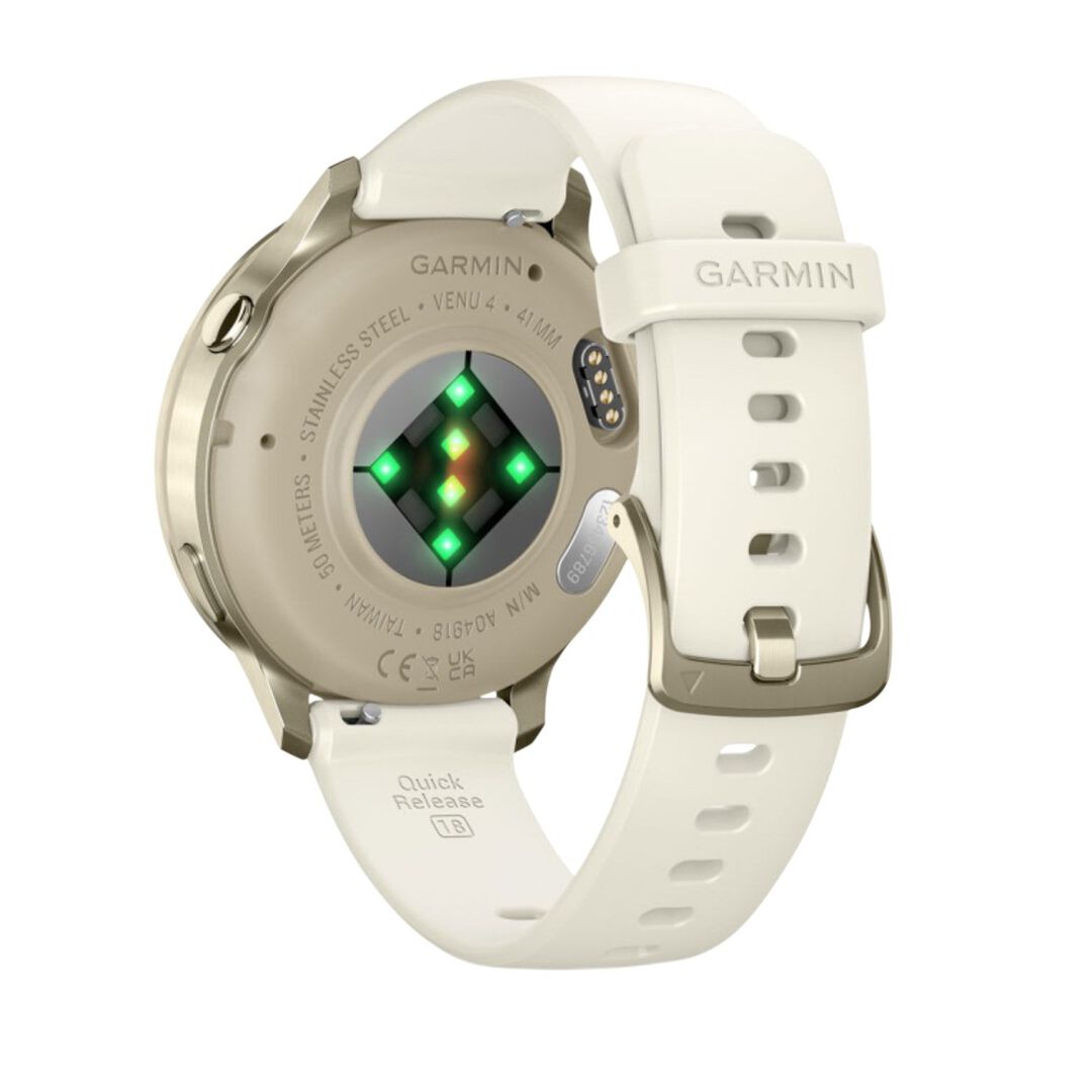 Diseñado específicamente con funciones avanzadas de salud y forma física, el smartwatch con GPS Venu 4 es tu apoyo en la muñeca para ayudarte a comprender mejor tu cuerpo y tomar decisiones más saludables