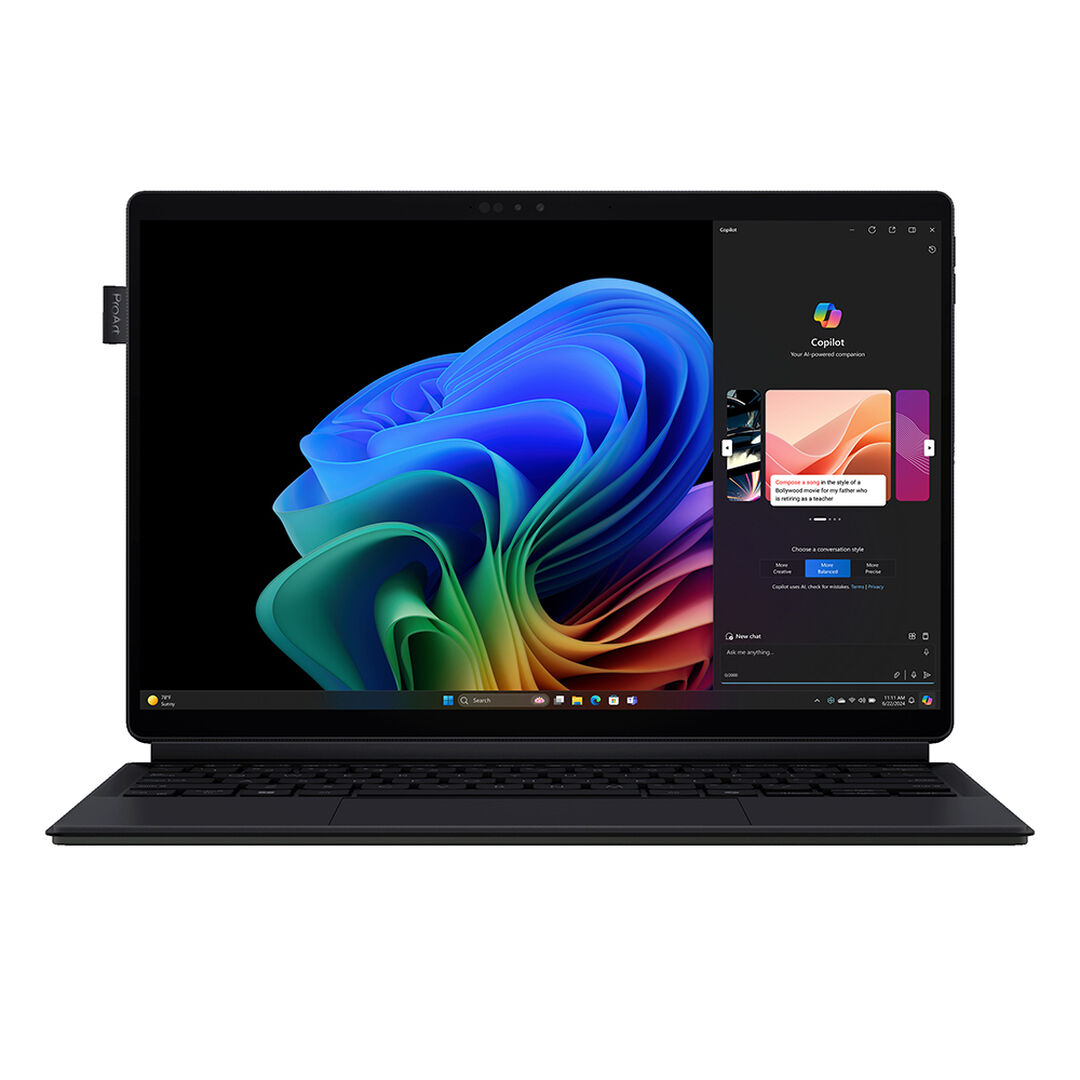 ASUS ProArt PZ13 OLED HT5306QA-LX004W Copilot+ PC - Ordenador Port&aacute;til 13.3" 3K (Qualcomm Snapdragon X Plus (X1P-42-100), 16GB RAM, 1TB SSD, Adreno GPU, Windows 11 Home) Negro Nano - Tec. QWERTY Esp, Qualcomm Snapdragon, 3,4 GHz, 33,8 cm (13.3"), 2880 x 1800 Pixeles, 16 GB, 1 TB