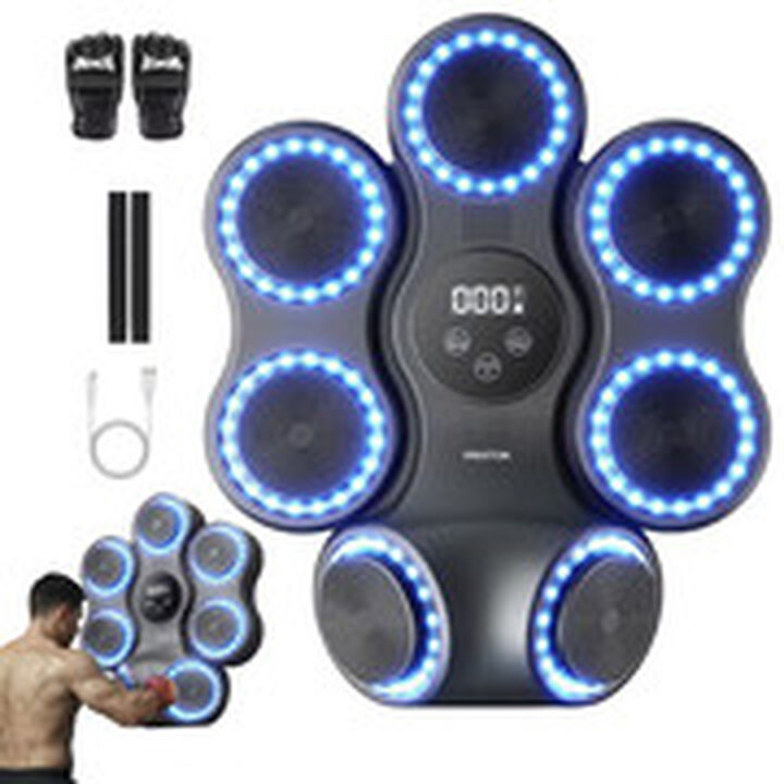M&aacute;quina de boxeo Musical Combat Pro BM150.  Combina luces LED y m&uacute;sica para crear una experiencia de entrenamiento m&aacute;s din&aacute;mica y motivadora. Este sistema interactivo ayuda a mantener la concentraci&oacute;n y convierte cada sesi&oacute;n en una actividad m&aacute;s entretenida.