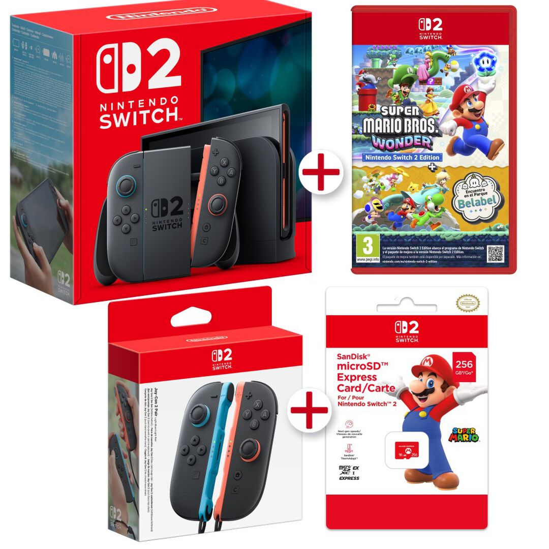 Switch2+SM Bros.Wonder SW2 Ed.+Joycon+MicroSD Card