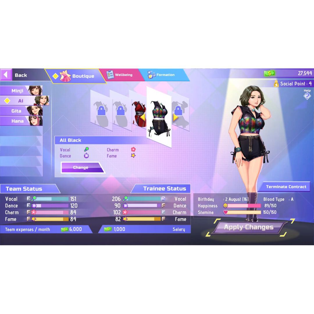 Videojuego K-Pop Idol Stories Road to Debut Switch