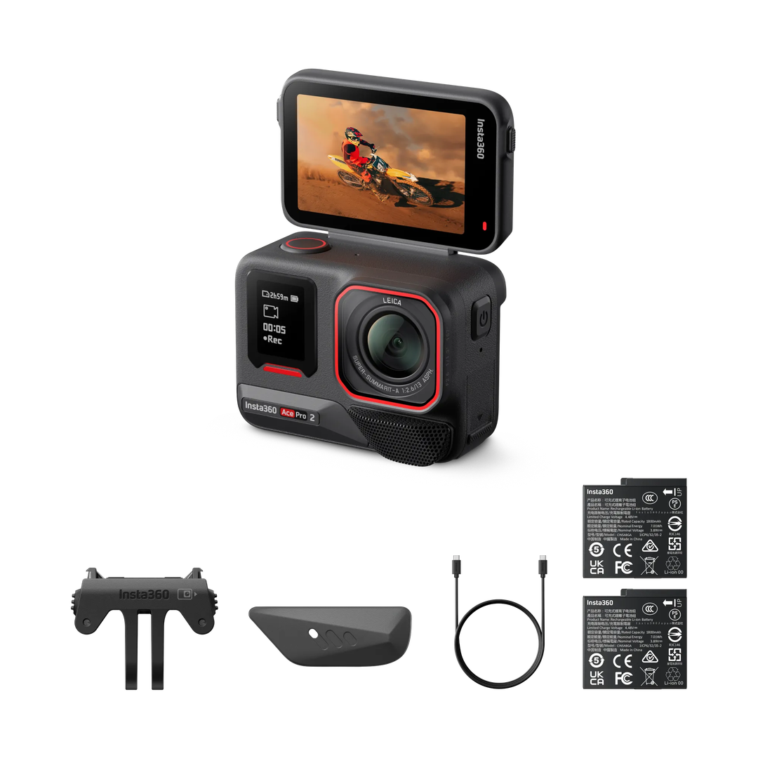 La cámara deportiva Insta360 Ace Pro 2 es una potente cámara de acción de diseñada conjuntamente con Leica. Tiene una calidad de imagen increíble, una estabilización de vídeo FlowState y una gran autonomía de 180 minutos.