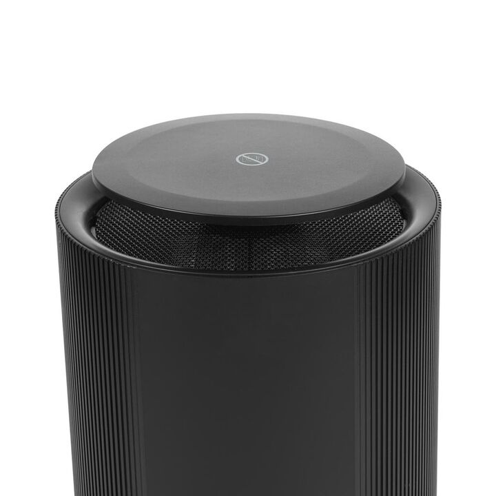 Calefactor cerámico 360° con panel de cristal Smart, controlado por app, Control Manual, por Smartphone o Voz, App Gratuita. 1800W de potencia para habitaciones de 25 m². Termostato ajustable y funcionalidad inteligente