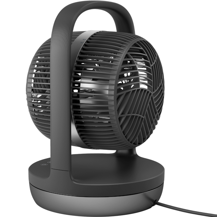 Ventilador de mesa serie 3000* Rotación automáctica* 3 modos de ventilación* Diseño premium*  Color negro & Plata*