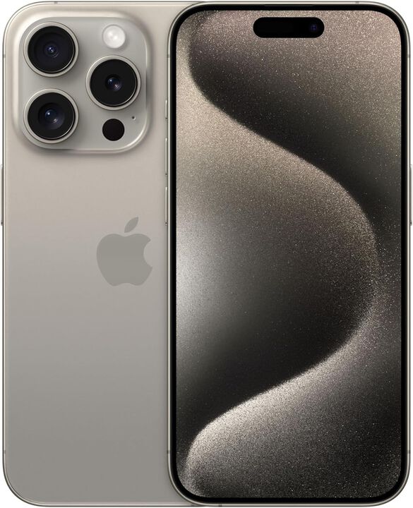 iPhone 15 Pro reacondicionado Premium A+ de 128 GB, acabado titanio negro.
