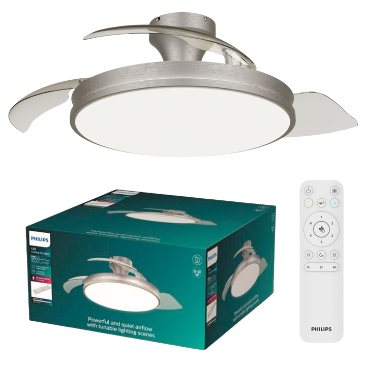 Ventilador Plegable de Techo Atlas DC N&iacute;quel