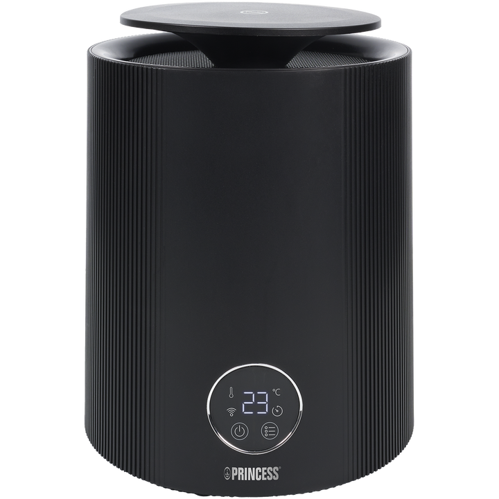 Calefactor cer&aacute;mico 360&deg; con panel de cristal Smart, controlado por app, Control Manual, por Smartphone o Voz, App Gratuita. 1800W de potencia para habitaciones de 25 m&sup2;. Termostato ajustable y funcionalidad inteligente