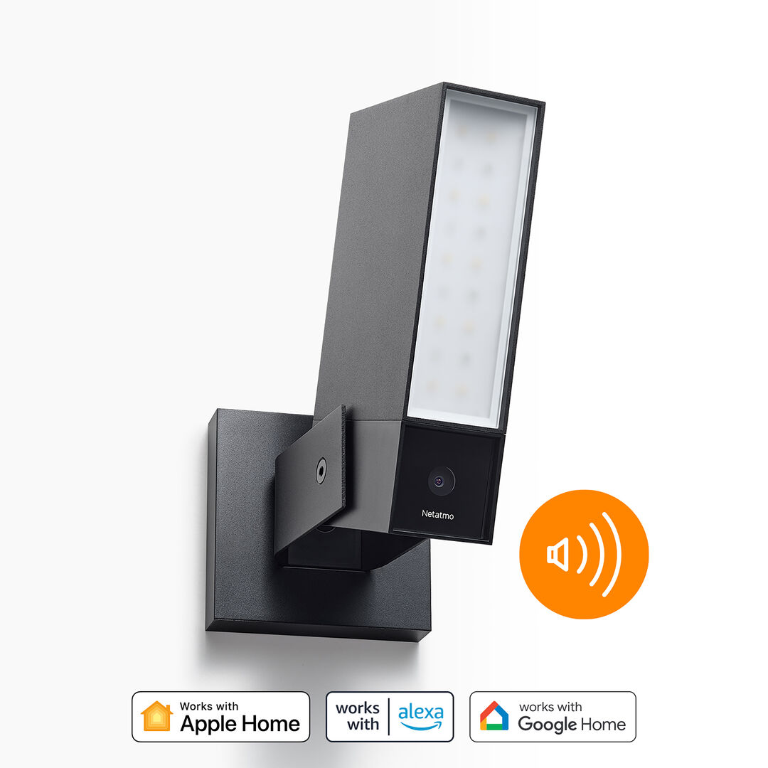 C&aacute;mara de Vigilancia Exterior Inteligente Netatmo con Sirena de 105 dB, Wi-Fi, iluminaci&oacute;n integrada, detecci&oacute;n de movimiento, visi&oacute;n nocturna, sin suscripci&oacute;n, color negro, modelo NOC-SW

Gracias a las notificaciones inteligentes, la C&aacute;mara Exterior con Sirena te avisa en tiempo real si detecta una persona o un veh&iacute;culo en tu propiedad. Es capaz de distinguir entre una persona, un animal, un veh&iacute;culo o un movimiento inofensivo. Puedes elegir las zonas que deseas vigilar y los tipos de intrusi&oacute;n para los que quieres recibir notificaciones. &iexcl;Nunca m&aacute;s recibir&aacute;s alertas innecesarias y podr&aacute;s actuar de inmediato activando la sirena de la c&aacute;mara de forma remota para ahuyentar a los intrusos al instante!