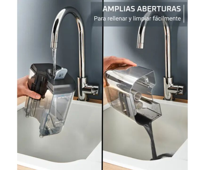 Aspirador de tapicerías, Limpieza rápida de derrames y manchas, hasta 12,5 kPa, 400 W, Incluye sistema de autolimpieza, Naranja