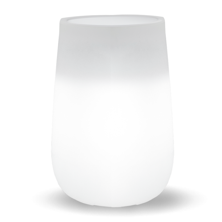 Macetero Camelia high Solar + Bater&iacute;a Luz RGBWW