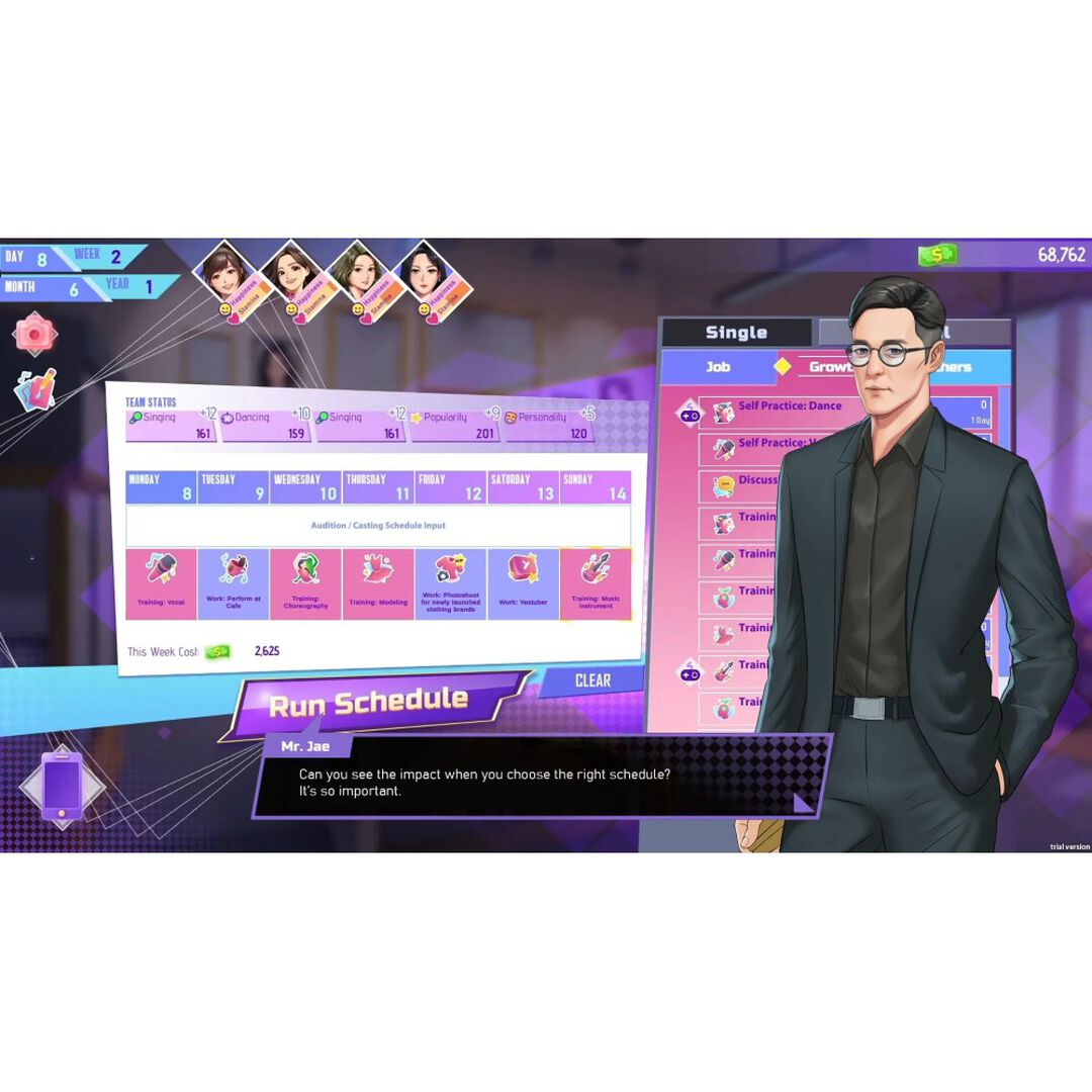 Videojuego K-Pop Idol Stories Road to Debut Switch
