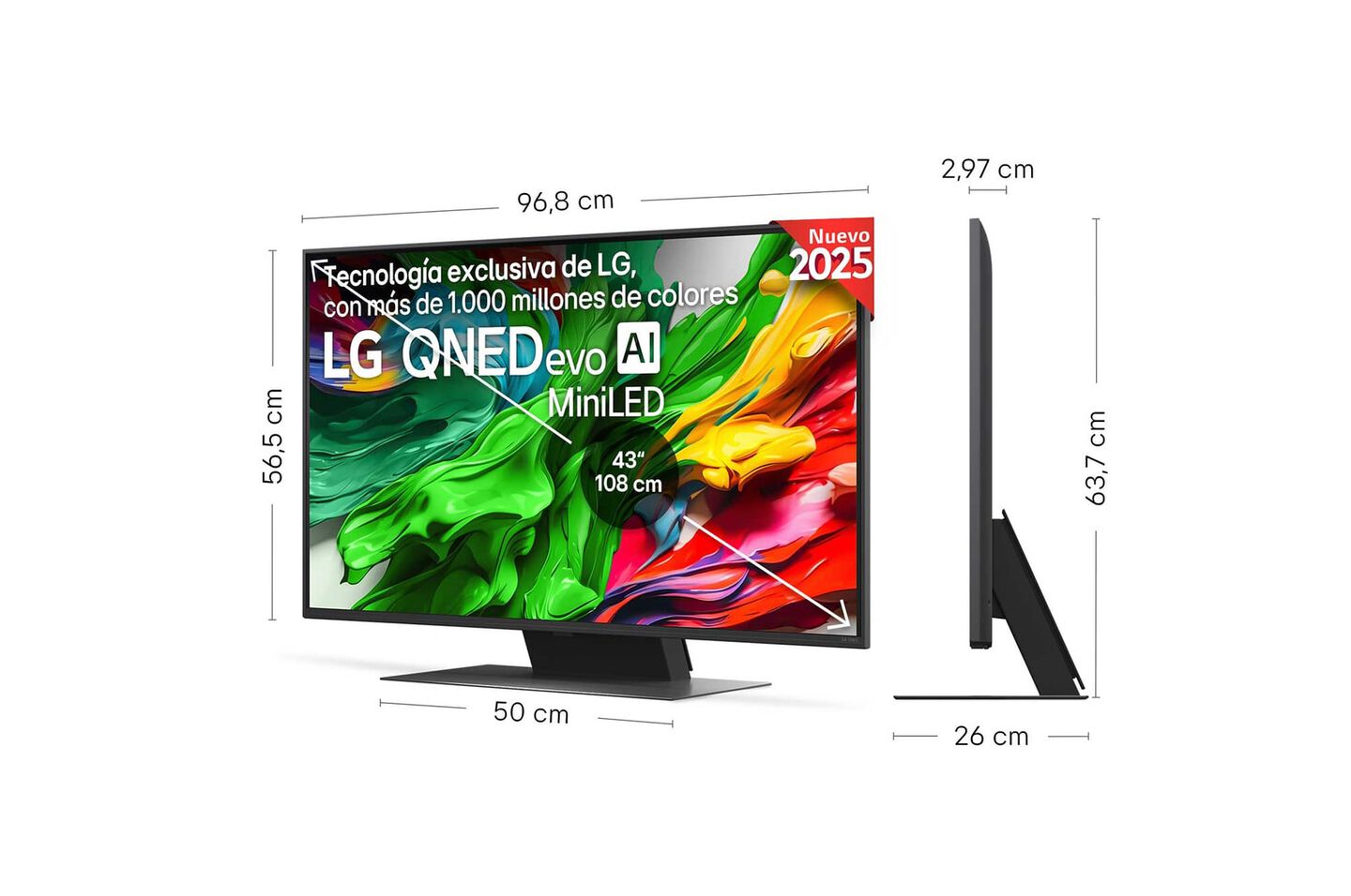 Smart TV LG QNED evo AI QNED86 43 pulgadas MiniLED 4K 2025