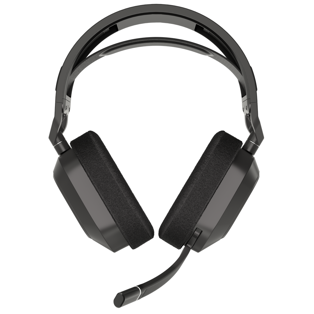 Forje su legado con los auriculares para juegos multiplataforma CORSAIR HS80 MAX. Disfrute de audio real a trav&eacute;s de conexi&oacute;n inal&aacute;mbrica de alta fidelidad de 2,4 GHz y Bluetooth, con Dolby Atmos inmersivo y un micr&oacute;fono omnidireccional de alto rendimiento.
