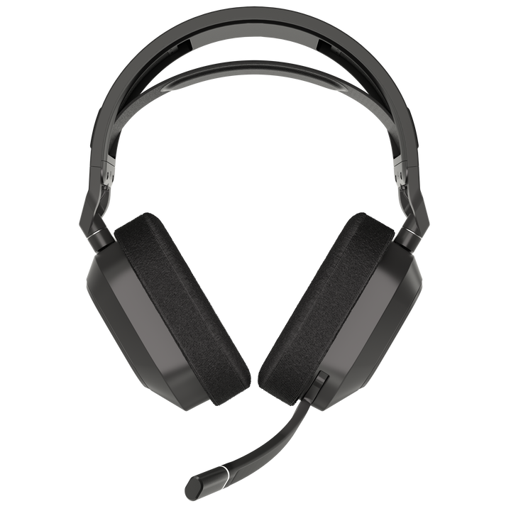 Forje su legado con los auriculares para juegos multiplataforma CORSAIR HS80 MAX. Disfrute de audio real a trav&eacute;s de conexi&oacute;n inal&aacute;mbrica de alta fidelidad de 2,4 GHz y Bluetooth, con Dolby Atmos inmersivo y un micr&oacute;fono omnidireccional de alto rendimiento.