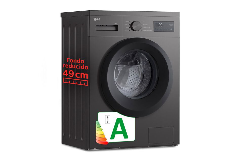 Lavadora LG 9 kg con AI Direct Drive Steam.