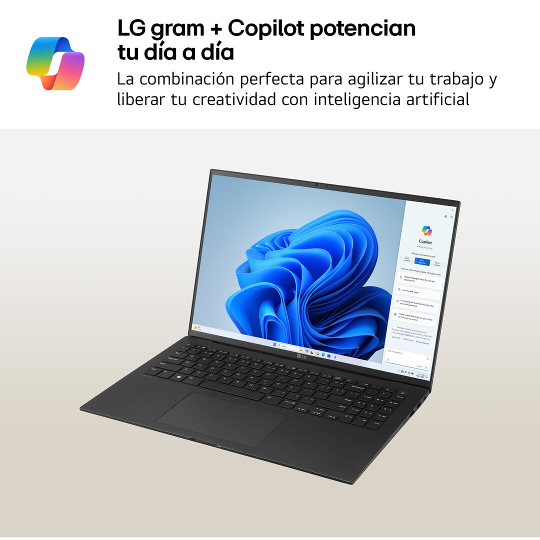 Port&aacute;til de 16" LG gram 16Z90RU, Windows 11, Intel&reg; Core&trade; i5, 16 GB RAM , 1TB SSD, Intel&reg; Iris XE Graphics , Pantalla IPS WQXGA, 1,199g