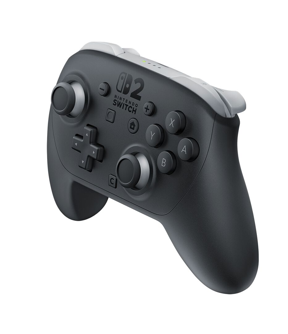 MANDO NINTENDO SWITCH 2 PRO CONTROLLER PARA NINTENDO SWITCH 2 VERSIÓN ESPAÑOLA GARANTÍA EUROPEA EU WARRANTY
Mando Pro de Nintendo Switch 2 para llevar tu experiencia de juego a otro nivel. Incluye un botón C para acceder al menú de GameChat en cualquier momento, botones GL y GR que se pueden asignar libremente a otros botones y un conector de audio para auriculares.
Conector de audio
Miniconector estéreo de 4 polos y 3,5 mm (estándar CTIA).
Nota: Nintendo no garantiza la compatibilidad con todos los productos.
Conectividad
Bluetooth, NFC (comunicación de corto alcance)
Puerto USB Type-C
Sirve para cargar el mando Pro de Nintendo Switch 2.
Batería
Batería de ion de litio; capacidad de la batería: 1070 mAh y duración aproximadamente 40 horas.
Tiempo de carga
Aproximadamente 3,5 horas
Características:
Vibración HD 2
Controles de movimiento
Funcionalidad para amiibo integrada*
Botón de captura
Botón C para GameChat**
Botones GL y GR personalizables
Conector de audio: Miniconector estéreo de 4 polos y 3,5 mm (estándar CTIA).
Solamente se puede usar con Nintendo Switch 2. MANDO NINTENDO SWITCH 2 PRO CONTROLLER PARA NINTENDO SWITCH 2 VERSIÓN ESPAÑOLA GARANTÍA EUROPEA EU WARRANTY
Mando Pro de Nintendo Switch 2 para llevar tu experiencia de juego a otro nivel. Incluye un botón C para acceder al menú de GameChat en cualquier momento, botones GL y GR que se pueden asignar libremente a otros botones y un conector de audio para auriculares.
Conector de audio
Miniconector estéreo de 4 polos y 3,5 mm (estándar CTIA).
Nota: Nintendo no garantiza la compatibilidad con todos los productos.
Conectividad
Bluetooth, NFC (comunicación de corto alcance)
Puerto USB Type-C
Sirve para cargar el mando Pro de Nintendo Switch 2.
Batería
Batería de ion de litio; capacidad de la batería: 1070 mAh y duración aproximadamente 40 horas.
Tiempo de carga
Aproximadamente 3,5 horas
Características:
Vibración HD 2
Controles de movimiento
Funcionalidad para amiibo integrada*
Botón de captura
Botón C para GameChat**
Botones GL y GR personalizables
Conector de audio: Miniconector estéreo de 4 polos y 3,5 mm (estándar CTIA).
Solamente se puede usar con Nintendo Switch 2.