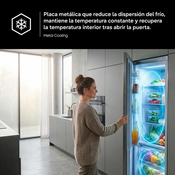 Frigo 185 ,No Frost,Clase C,SmartThings AI , Inox