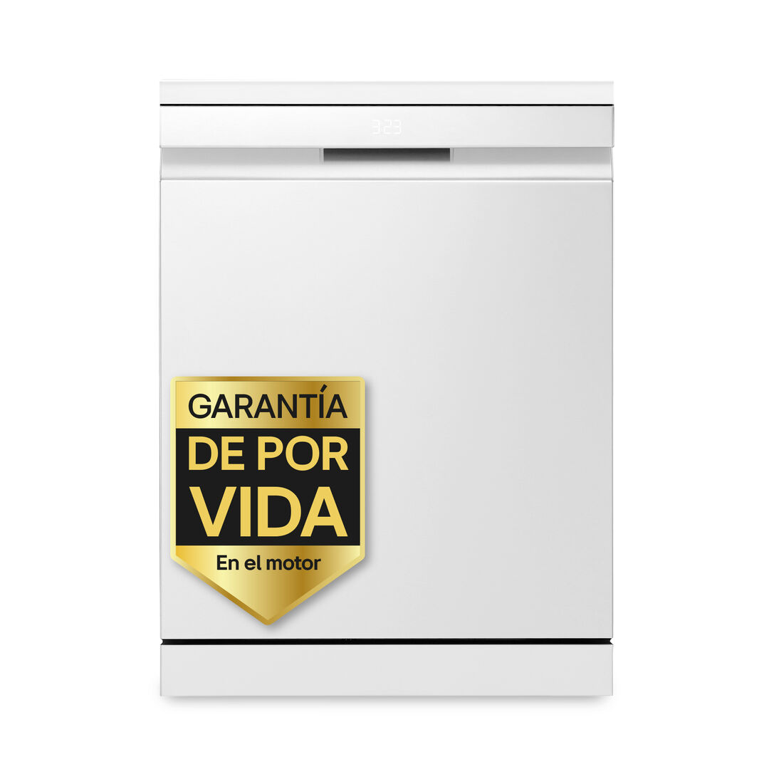 Lavavajillas 14 servicios, vapor, QuadWash, Wi-Fi, puerta auto-abierta.