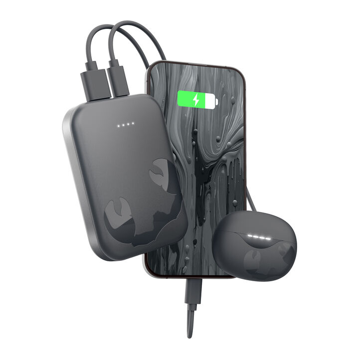 Powerbank 10000 mAh
Batería recargable de bolsillo
Mantén tus dispositivos cargados y tu estilo a punto. El Powerbank de 10000 mAh es lo suficientemente delgada como para caber en cualquier bolsillo, proporcionando la máxima potencia para cuando estás en movimiento. Carga tu teléfono hasta 3 veces y disfruta de velocidades de carga 2,5 veces más rápidas con Power Delivery de 20 W.
 Carga ultrarrápida con Power Delivery de 20 W
 Carga hasta el 50 % en 30 minutos
 Aprobado por aerolíneas
 Carga tu teléfono hasta 3 veces