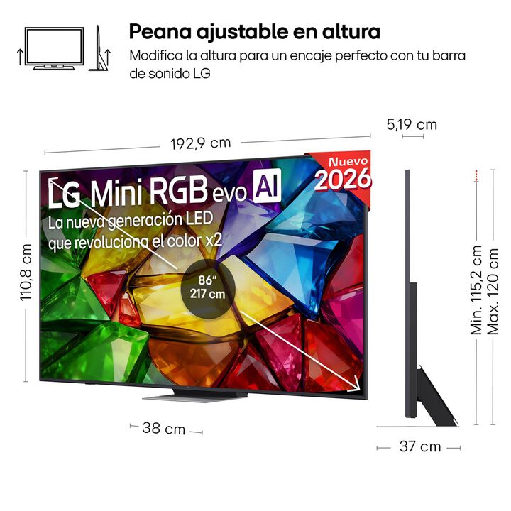 Smart TV LG MRGB AI MRGB88 86 pulgadas 4K 2026
