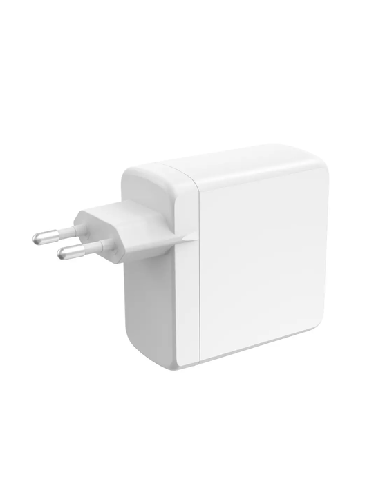 Potencia extrema en un diseño compacto. Con 100W de potencia total, el KSIX 100W es el cargador definitivo para todos tus dispositivos. Su doble puerto USB-C y puerto USB-A lo convierten en una opción versátil y eficiente para portátiles, tablets, smartphones y más. Gracias a sus tecnologías GaN, Power Delivery 3.0 y PPS, obtendrás cargas ultrarrápidas y seguras en cualquier momento.