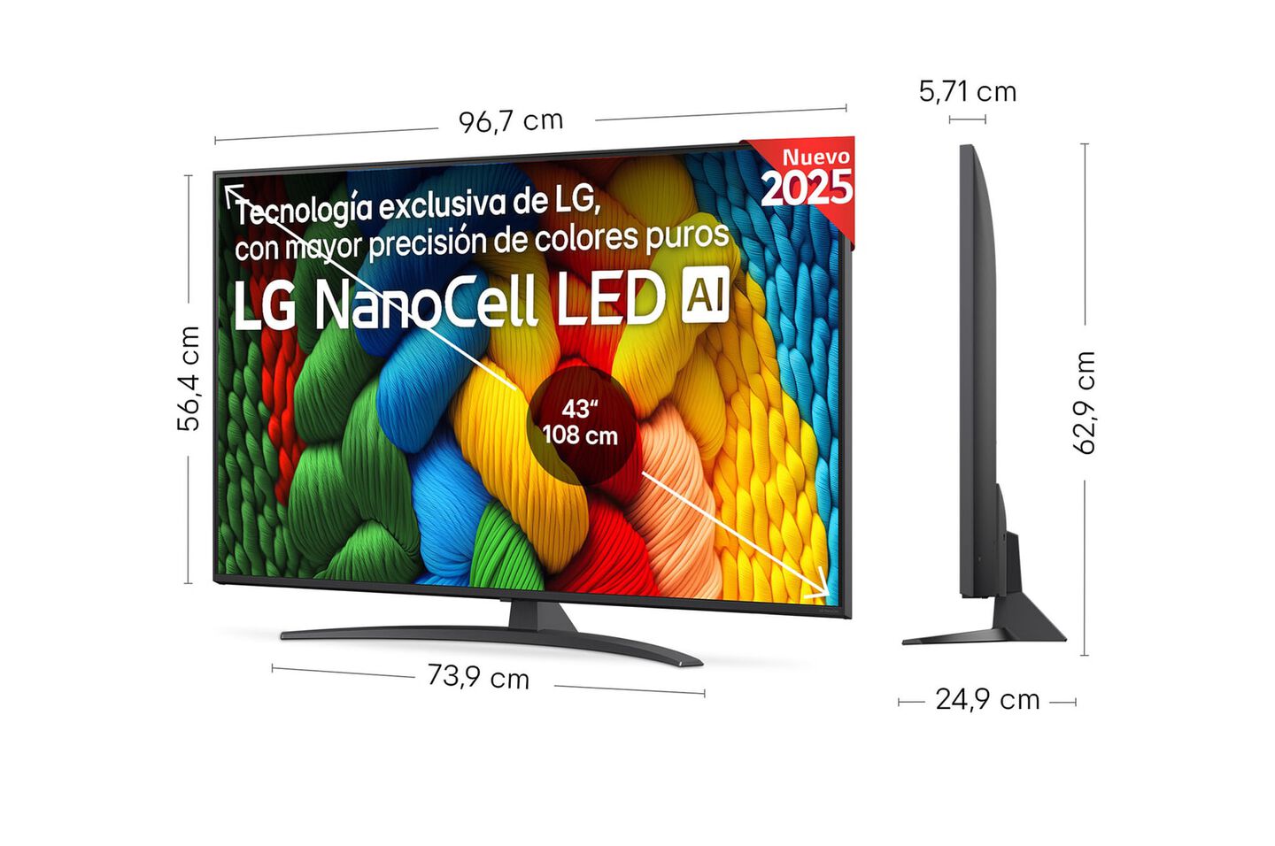 Smart TV LG NanoCell AI NANO81 43 pulgadas 4K 2025
