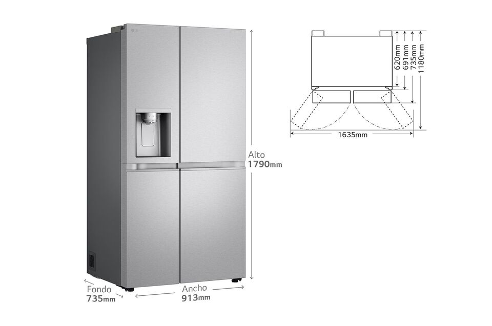 Frigor&iacute;fico Side by Side 623 L sin toma de agua, DoorCooling+, Fresh Converter y Wi-Fi.