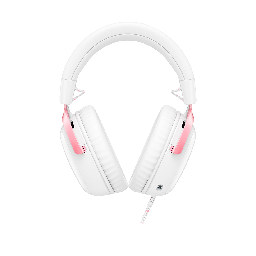 <p>"HyperX Cloud III - Auriculares gaming (blancos/rosas). Tipo de producto: Auriculares. Tecnolog&iacute;a de conectividad: Al&aacute;mbrico. Uso recomendado: Juego. Frecuencia de auricular: 10 - 21000 Hz. Peso: 308 g. Color del producto: Rosa, Blanco. Los HyperX Cloud III son la evoluci&oacute;n de nuestros legendarios Cloud II, que son reconocidos por su confort, calidad de sonido y durabilidad. Con la espuma viscoel&aacute;stica de calidad caracter&iacute;stica de HyperX en las almohadillas de la diadema y de las orejas, ofrece un ajuste c&oacute;modo perfecto para largas sesiones de juego. Tambi&eacute;n cuenta con unos nuevos transductores angulares recalibrados de 53 mm para una experiencia de escucha &oacute;ptima. El micr&oacute;fono mejorado de 10 mm captura con gran claridad las conversaciones dentro del juego y las llamadas. Los sencillos controles del casco de los auriculares te ofrecen un acceso r&aacute;pido y directo para silenciar el micr&oacute;fono o ajustar el volumen. El indicador LED de silencio del micr&oacute;fono muestra claramente si tienes el micr&oacute;fono silenciado. Compatibles con PC, PS5, PS4, Xbox Series X|S, Xbox One, Nintendo Switch, Mac y dispositivos m&oacute;viles. Disfruta de una comodidad y un sonido inigualables en tus plataformas favoritas.</p>
"