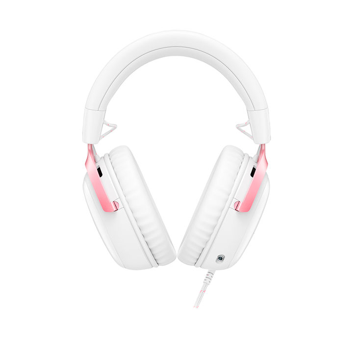 <p>"HyperX Cloud III - Auriculares gaming (blancos/rosas). Tipo de producto: Auriculares. Tecnolog&iacute;a de conectividad: Al&aacute;mbrico. Uso recomendado: Juego. Frecuencia de auricular: 10 - 21000 Hz. Peso: 308 g. Color del producto: Rosa, Blanco. Los HyperX Cloud III son la evoluci&oacute;n de nuestros legendarios Cloud II, que son reconocidos por su confort, calidad de sonido y durabilidad. Con la espuma viscoel&aacute;stica de calidad caracter&iacute;stica de HyperX en las almohadillas de la diadema y de las orejas, ofrece un ajuste c&oacute;modo perfecto para largas sesiones de juego. Tambi&eacute;n cuenta con unos nuevos transductores angulares recalibrados de 53 mm para una experiencia de escucha &oacute;ptima. El micr&oacute;fono mejorado de 10 mm captura con gran claridad las conversaciones dentro del juego y las llamadas. Los sencillos controles del casco de los auriculares te ofrecen un acceso r&aacute;pido y directo para silenciar el micr&oacute;fono o ajustar el volumen. El indicador LED de silencio del micr&oacute;fono muestra claramente si tienes el micr&oacute;fono silenciado. Compatibles con PC, PS5, PS4, Xbox Series X|S, Xbox One, Nintendo Switch, Mac y dispositivos m&oacute;viles. Disfruta de una comodidad y un sonido inigualables en tus plataformas favoritas.</p>
"