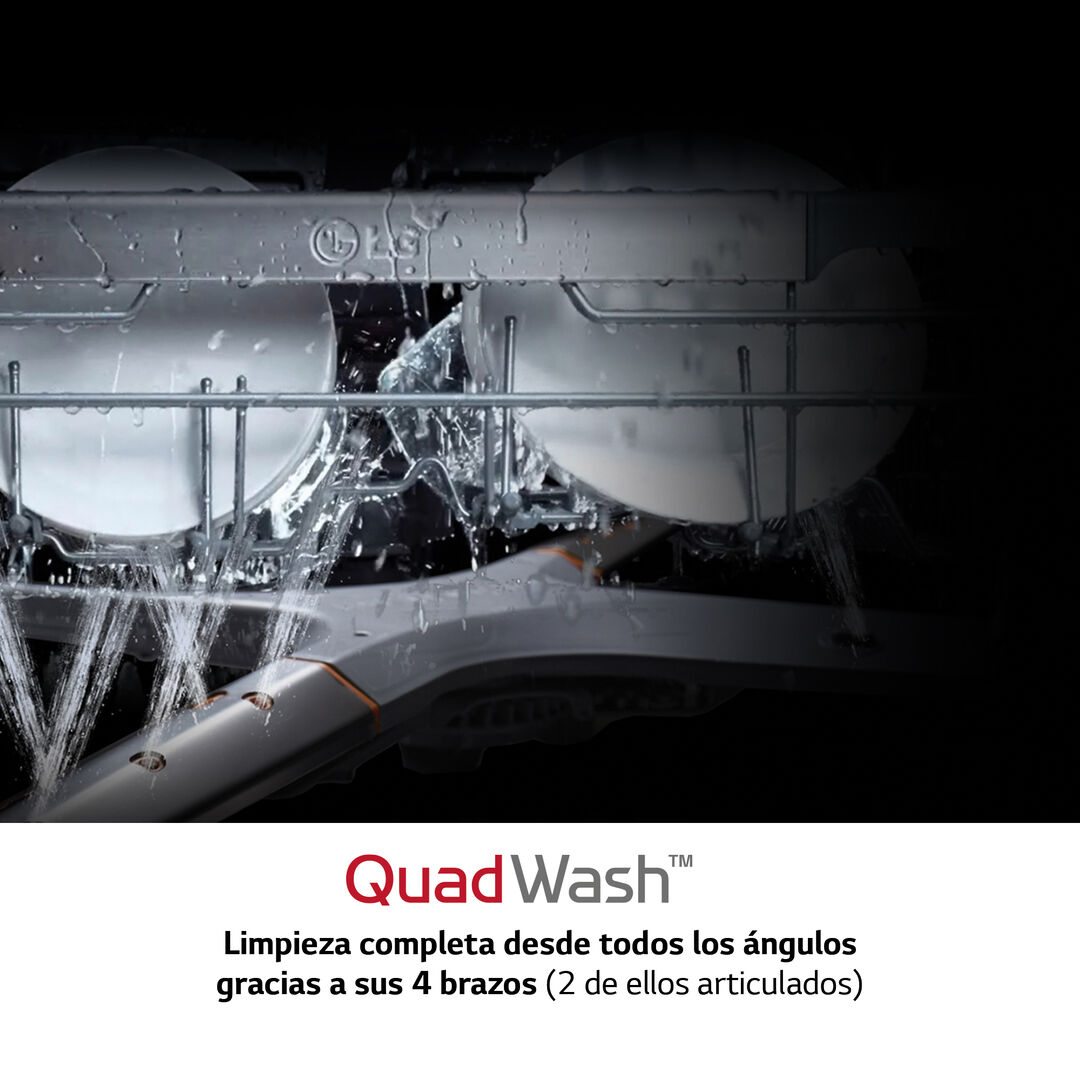 Lavavajillas integrable LG 14 cubiertos con QuadWash, EasyRack Plus y Wi-Fi ThinQ
