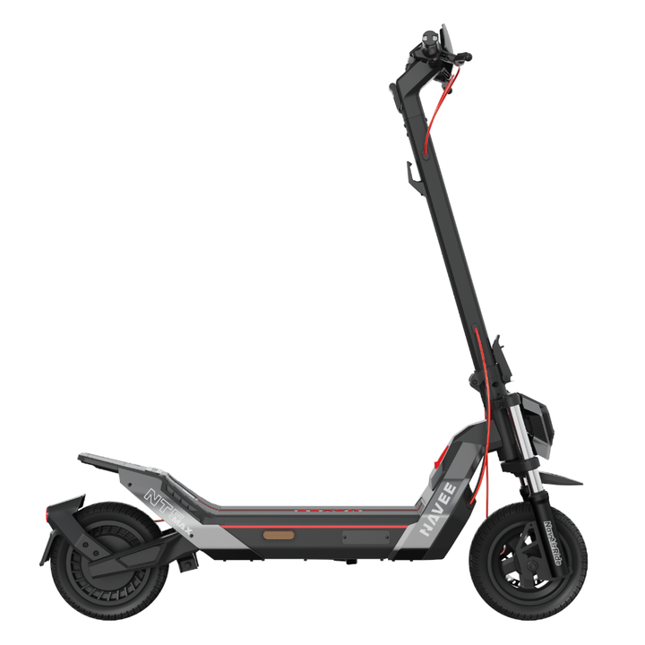 <p>Patinete El&eacute;ctrico Navee NT5 MAX. Este patinete el&eacute;ctrico de 1900W de potencia m&aacute;xima alcanza hasta 50 km/h y ofrece una autonom&iacute;a de hasta 83 km. Suspensi&oacute;n avanzada, frenos de disco + EABS y tecnolog&iacute;a inteligente con desbloqueo autom&aacute;tico.</p>