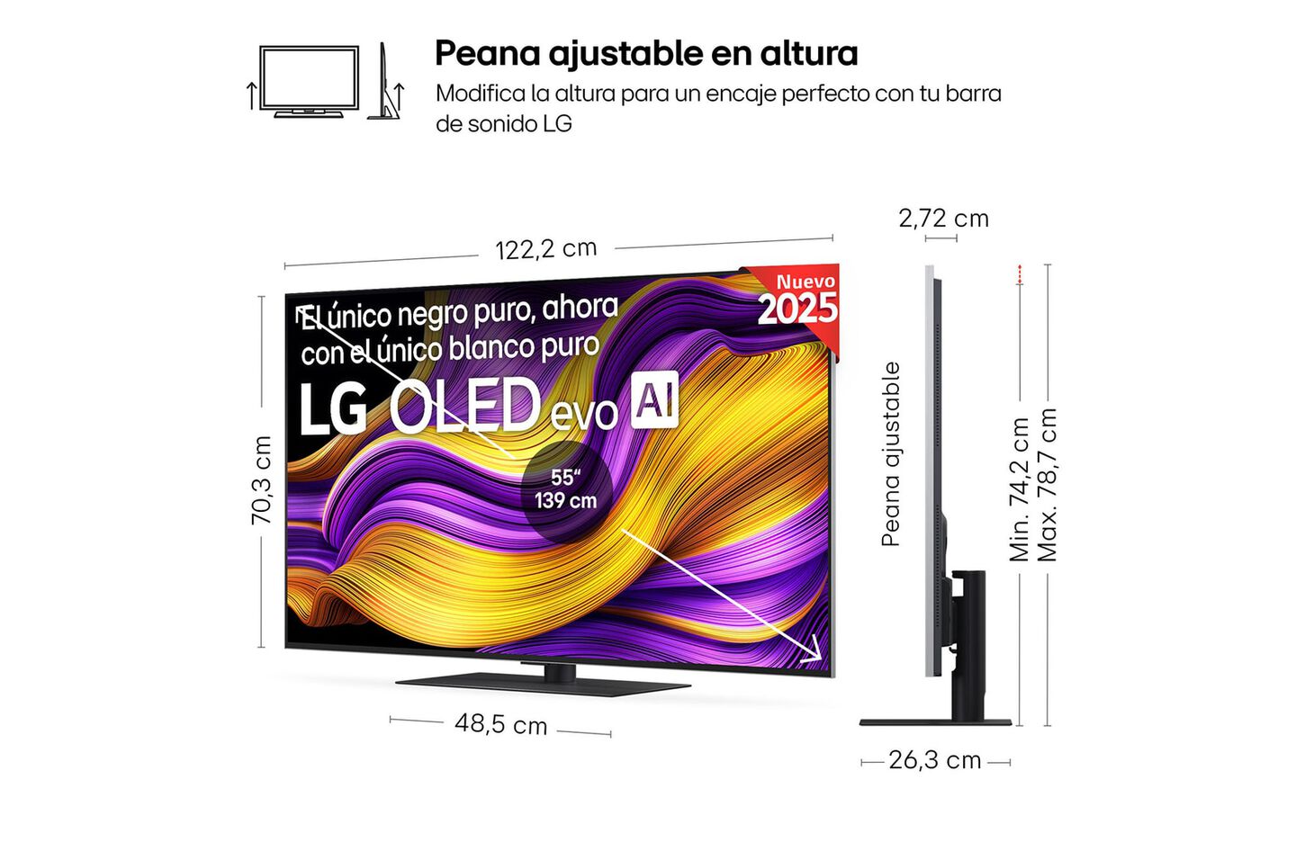 Smart TV LG OLED evo AI G5 55 pulgadas 4K 2025