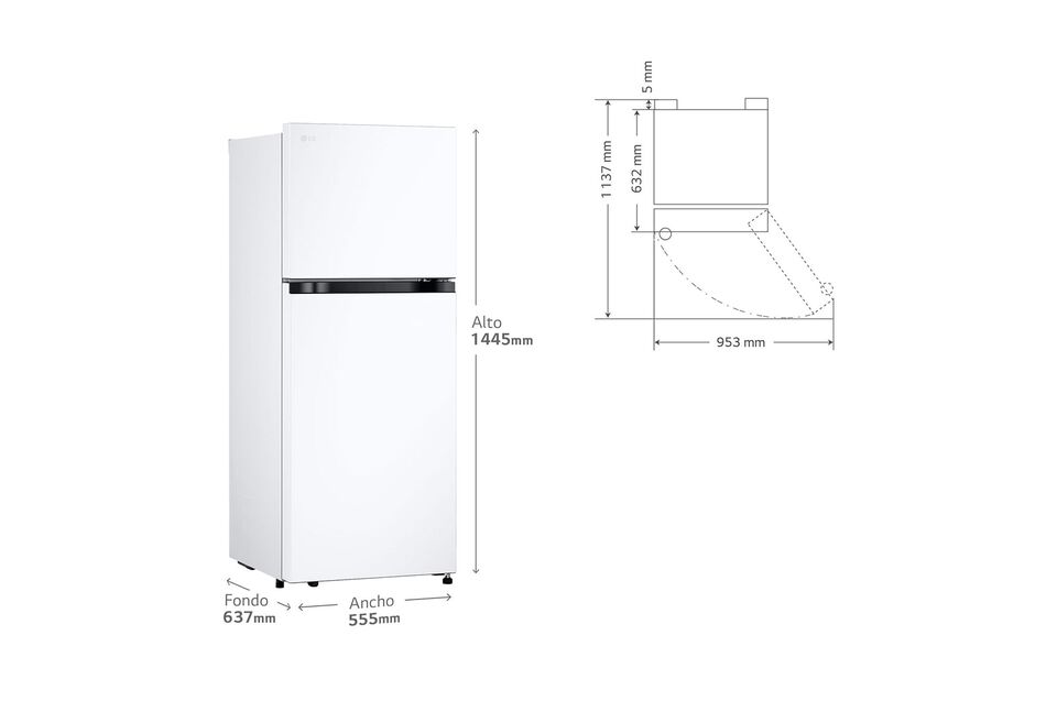 Frigor&iacute;fico 2 puertas 217 L, blanco, Total No Frost, LINEAR Cooling y filtro de carb&oacute;n.