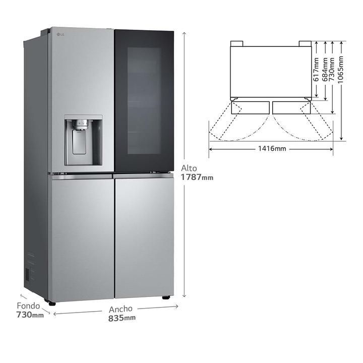 Descubre el frigor&iacute;fico LG GMG861MBAE, una joya de dise&ntilde;o y tecnolog&iacute;a que transformar&aacute; tu cocina.