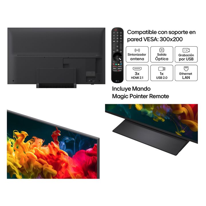 Smart TV LG QNED evo MiniLED AI QNED8E 55 pulgadas 4K 2026