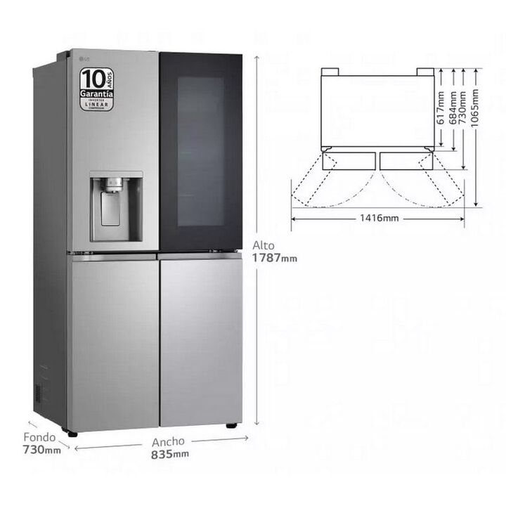 Descubre el frigor&iacute;fico LG GMG861MBAE, una joya de dise&ntilde;o y tecnolog&iacute;a que transformar&aacute; tu cocina.
