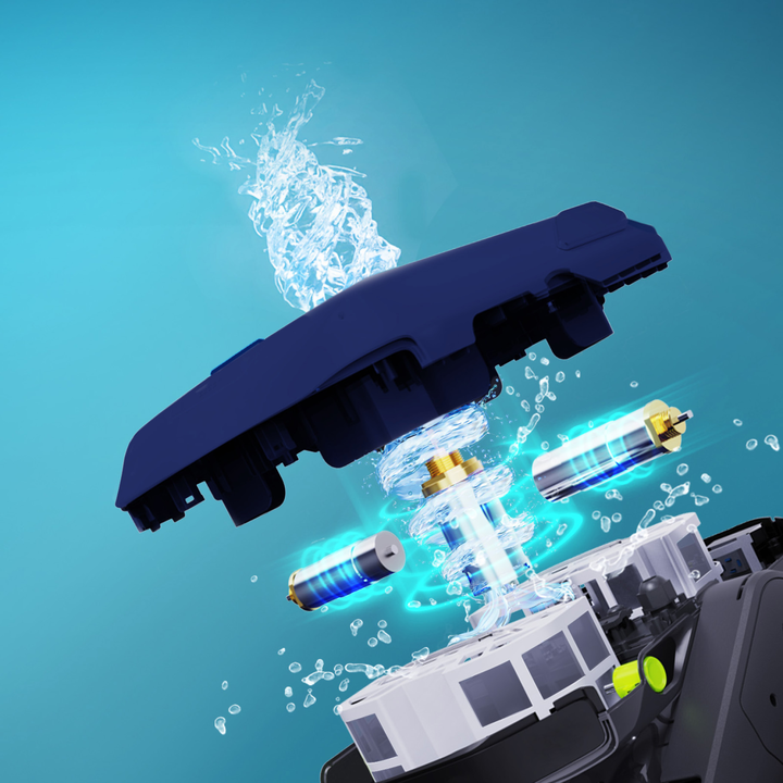 Aquabot Pro es un robot limpiafondos de piscina de &uacute;ltima generaci&oacute;n equipado con un sistema de radar ultras&oacute;nico 360&deg; con 4 sensores avanzados que permiten un mapeo preciso y rutas de limpieza optimizadas mediante un algoritmo autoaprendizaje. Ofrece limpieza completa de paredes, l&iacute;nea de flotaci&oacute;n y fondo, incluyendo un modo Turbo para suciedad m&aacute;s exigente. Incorpora potentes motores de 3 ejes y una capacidad de succi&oacute;n de 4.700 GPH, junto con un sistema de filtrado de hasta 180 &mu;m (con opciones m&aacute;s finas) y doble filtro con capacidad total de 6,5 L. Dispone de control manual y gesti&oacute;n en tiempo real mediante app con conexi&oacute;n Wi-Fi y Bluetooth, adem&aacute;s de actualizaciones OTA. Su bater&iacute;a de 10.000 mAh proporciona hasta 3,5 horas de autonom&iacute;a, con carga completa en 4-5 horas. Incluye funciones pr&aacute;cticas como auto-parking y recuperaci&oacute;n con un solo clic, y es apto para todo tipo de superficies.